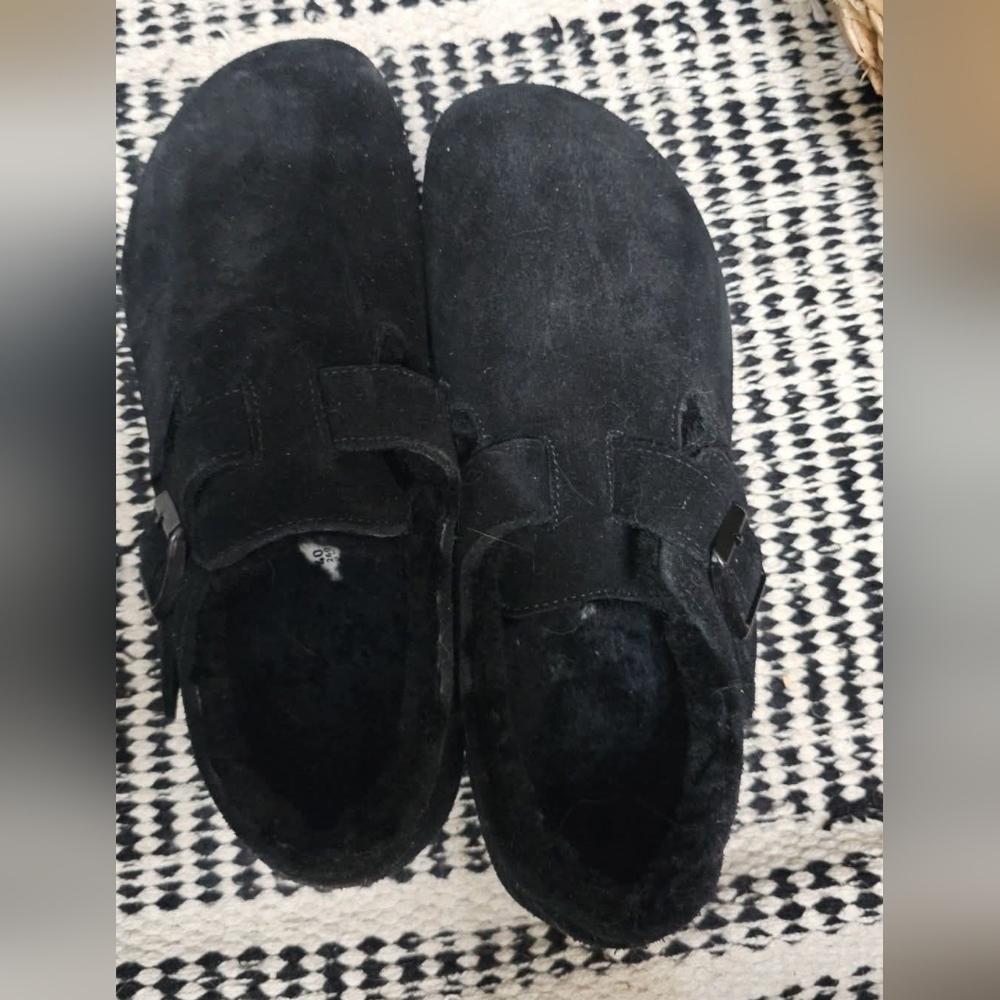 Birkenstock Black Suede Clogs